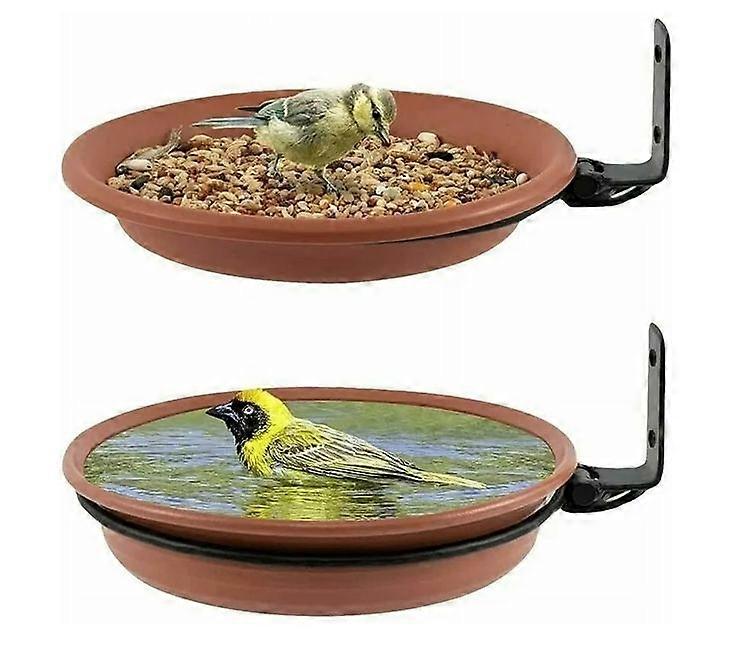 Nature's Symphony Bird Bath, Sturdy and Durable Plastic Bowl, Garden Decor, Attracts Birds