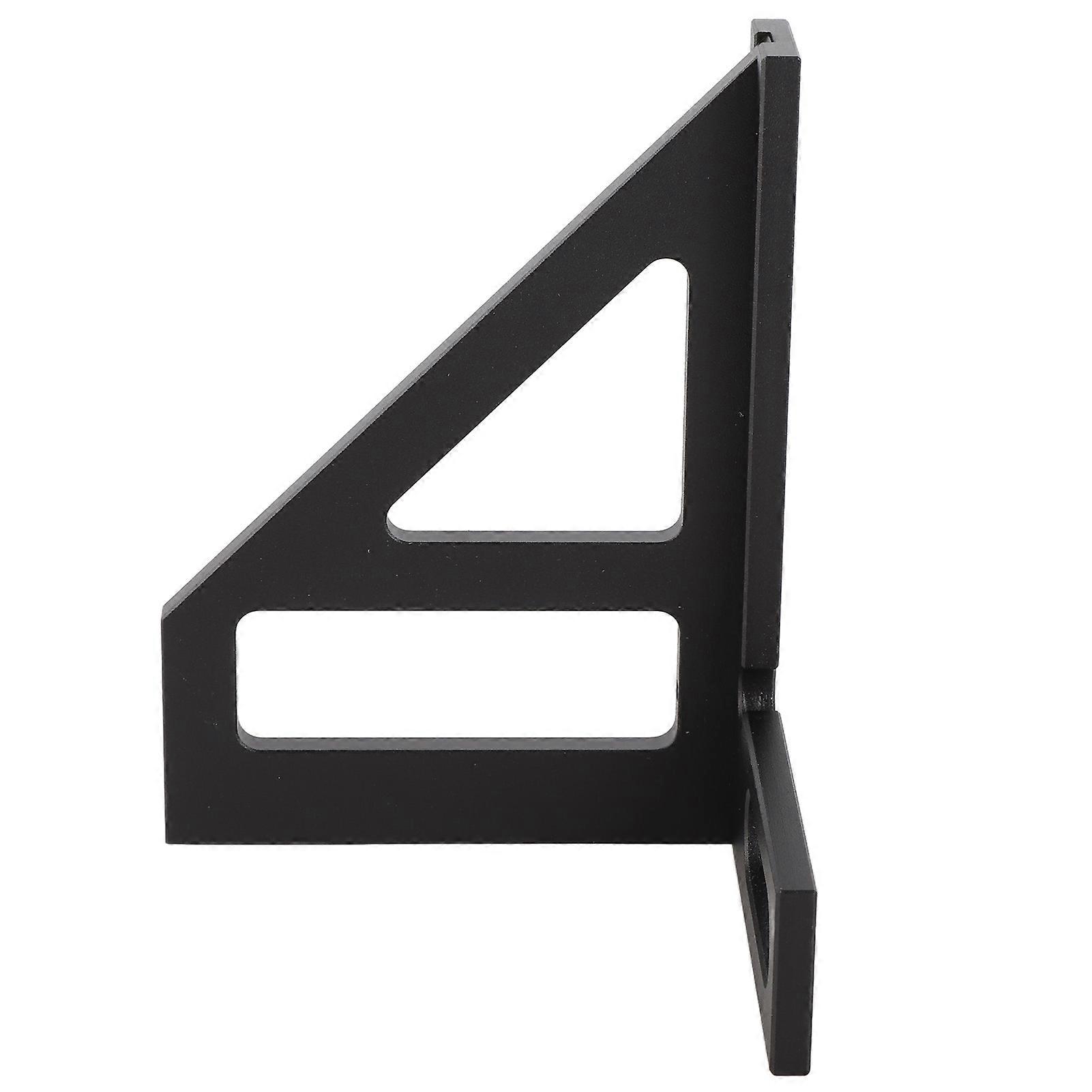 Woodworking Square Protractor 45 90 Degree Miter Triangular Ruler Scriber Layout Measuring Tool for Engineer Carpenter Black 