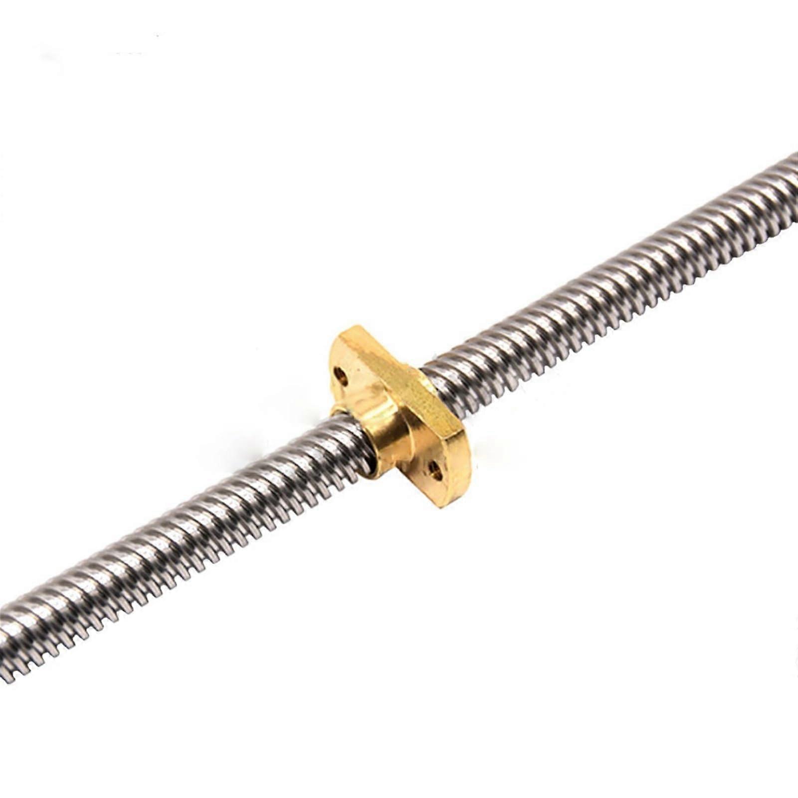 Threaded Backlash T8 Lead Screw Brass Nuts 2mm Pitch 8mm Diameter 365mm 400mm Z Axis Rod Trapezoidal Shaft