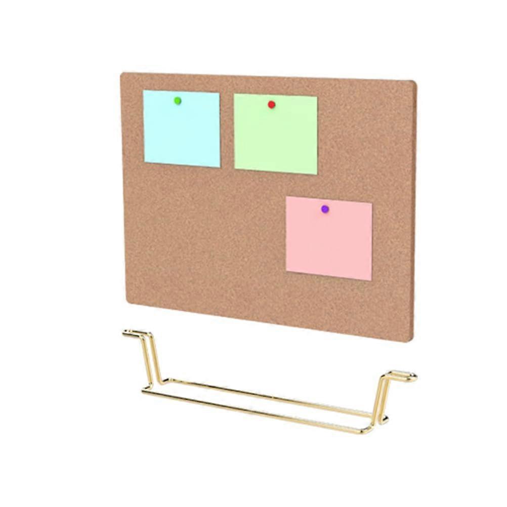 Cork Board Bulletin Board with Metal Stand, 12.6x9 Inch Notice Message Pin Board, Desktop Memo Board, for Home Office School Decor