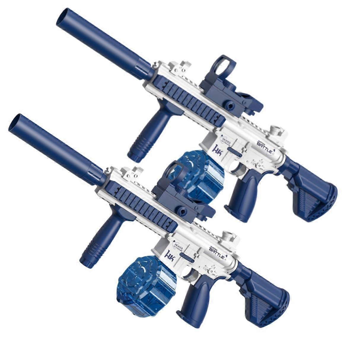 2 Pack Electric Water Gun with Muzzle Flash, Powerful High Powered Automatic Squirt Gun Fully Auto Water Blaster,Toy Game for Adult(Blue)
