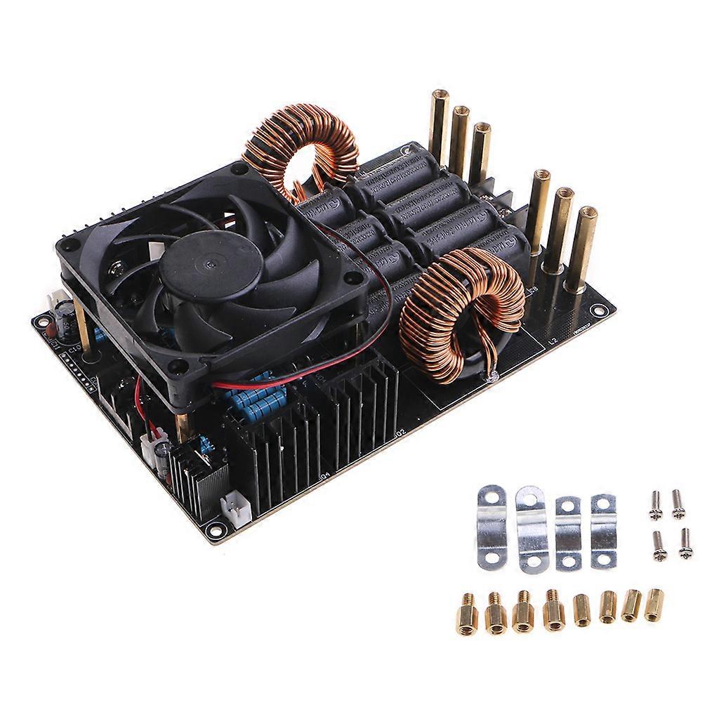 12-40V 1000W ZVS Induction Power Heating Supply Module Low Voltage Heating Board with Heating Coil Cooling Fan