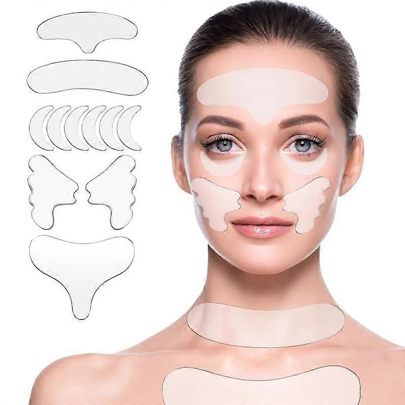 Wrinkle Patches Chest Wrinkles Pads, Silicone Reusable Neck Forehead Patches (11)