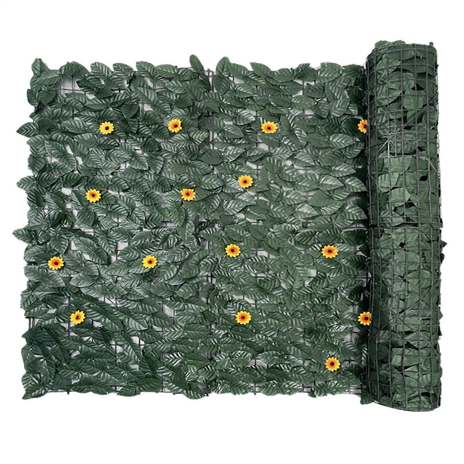 Blattzaun Sichtschutz 0.5 X 3 M - Decorative Climbing Design, Breathable Rust-Free Privacy Screen for Garden, Balcony, Terrace