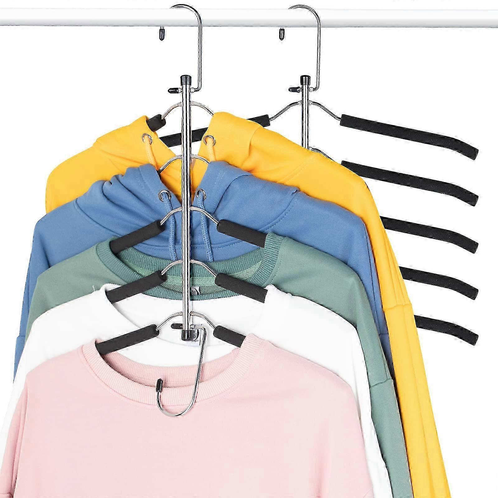 2-Pack Space-Saving Non-Slip Closet Hangers