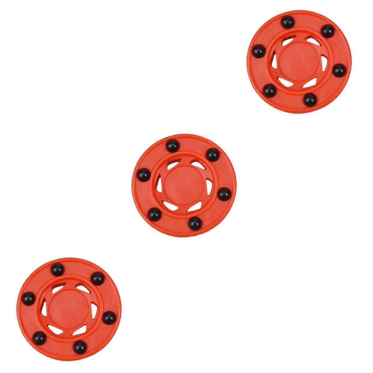 Pack of 2 Puck Foam Hockey Balls Roller Wheels Red