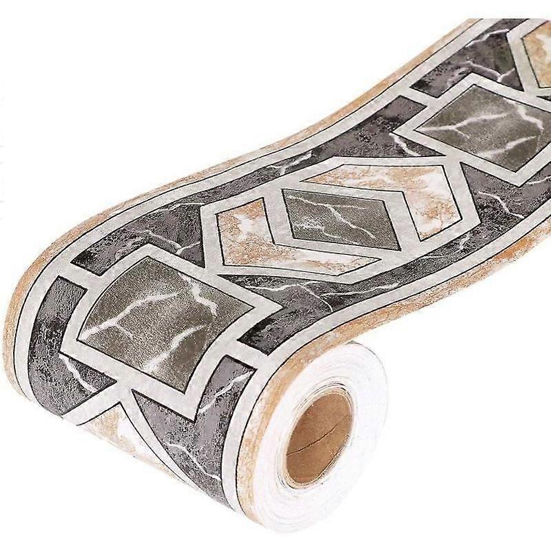Adhesive Wall Border3d Adhesive Border Wallpaper Border Waterproof Black Self-Adhesive Border for KitchenBathroomCeiling