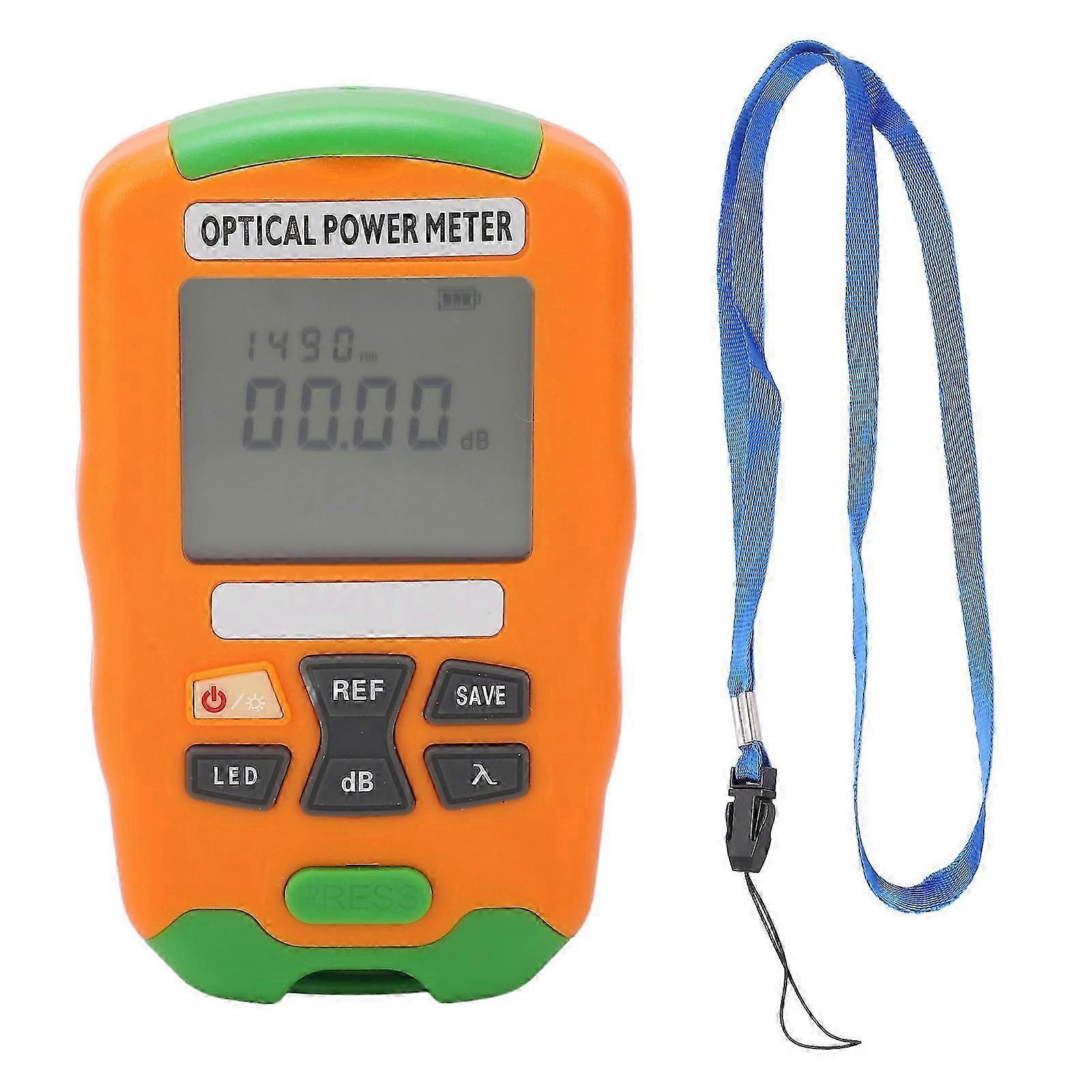Orange Mini Fiber Optic Power Meter Fast Accurate Sensitive Robust Small Optical Fiber Tester ?70 to +10dBm