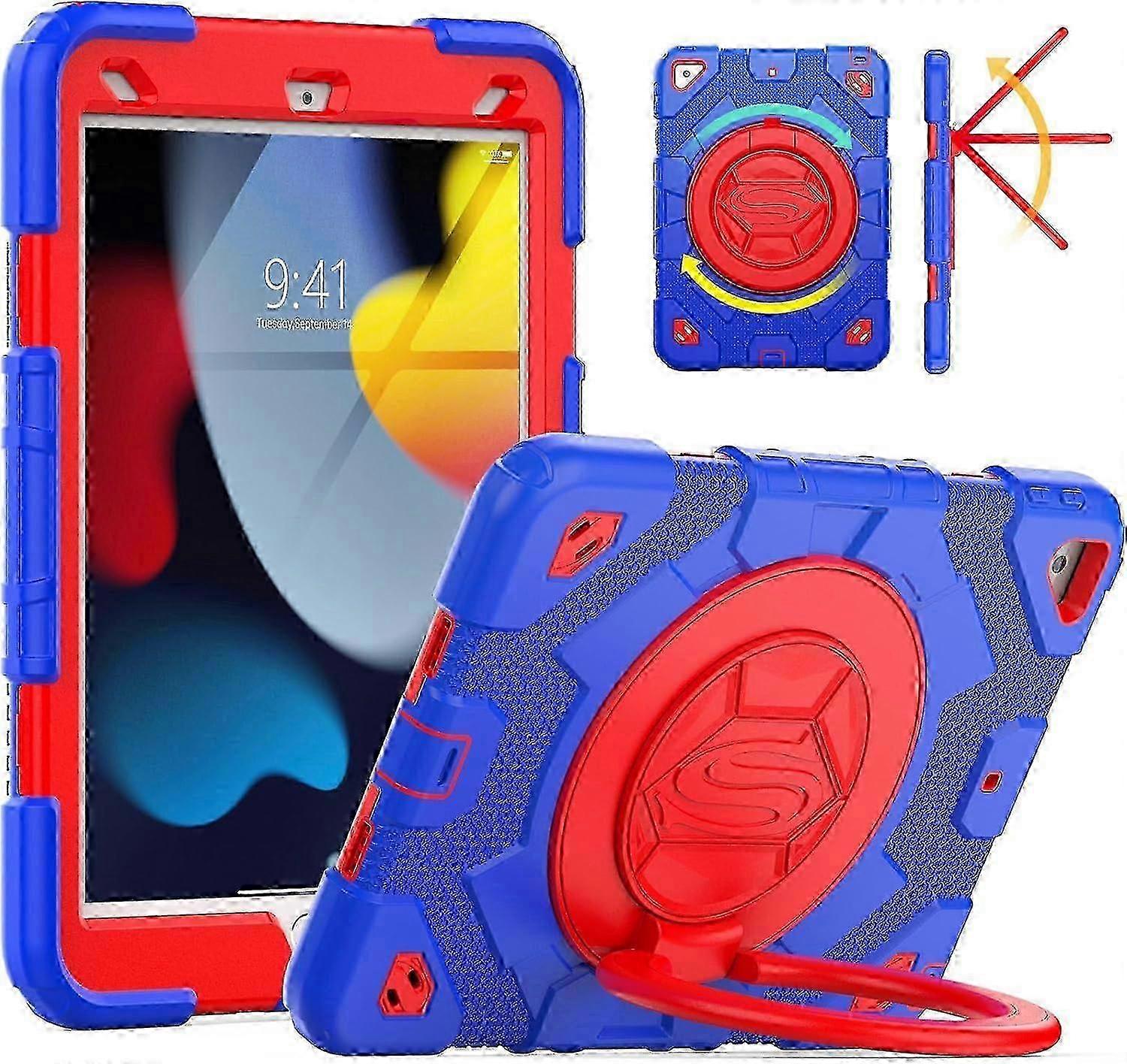 Case for 10.2'' Tablets Compatible with iPad 9th/8th/7th Generation, Includes Screen Protector, 360 Rotating Handle, Shoulder Strap, and Pen