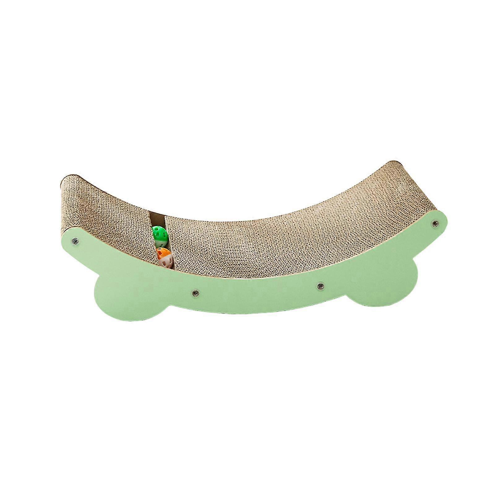 Cardboard Cat Bed with Ball Toys Suitable for Kittens and Cats, Fun Scratching Post for Playtime and Relaxation