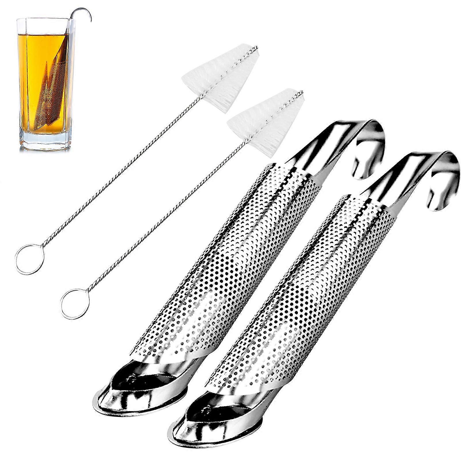 304 Stainless Steel Tea Pipe Shaped Tea Separator New Cup Hanging Filter