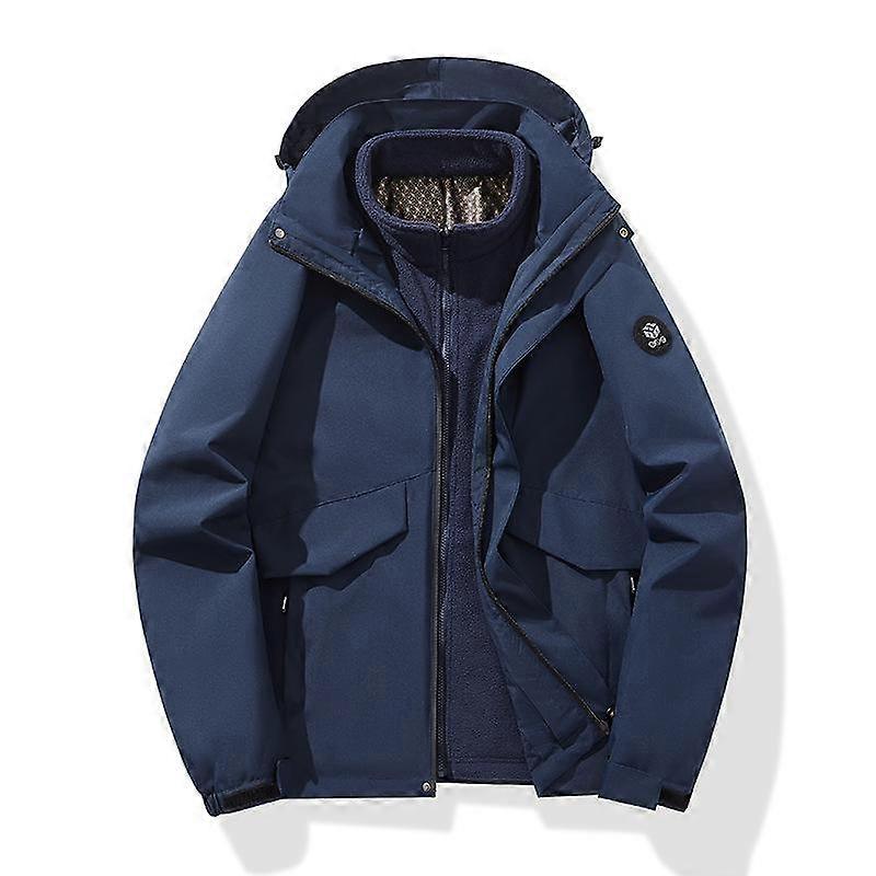 Europe and the United States Graphene Hardshell Men's and Women's Outdoor 3-in-1 Detachable Two-piece Mountaineering Jacket