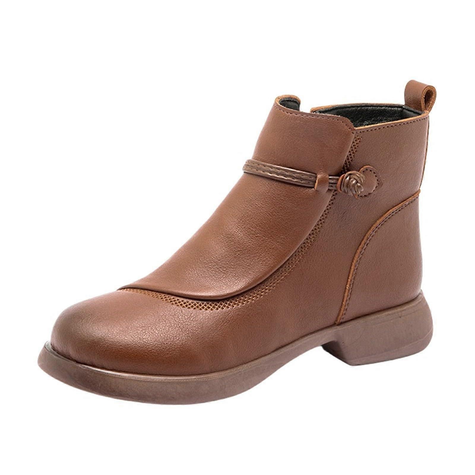 Wide Calf Snow Boots for Women, Soft and Comfortable, Can Adapt to the Cold and Harsh Environment, Brown, 40 EU, brown