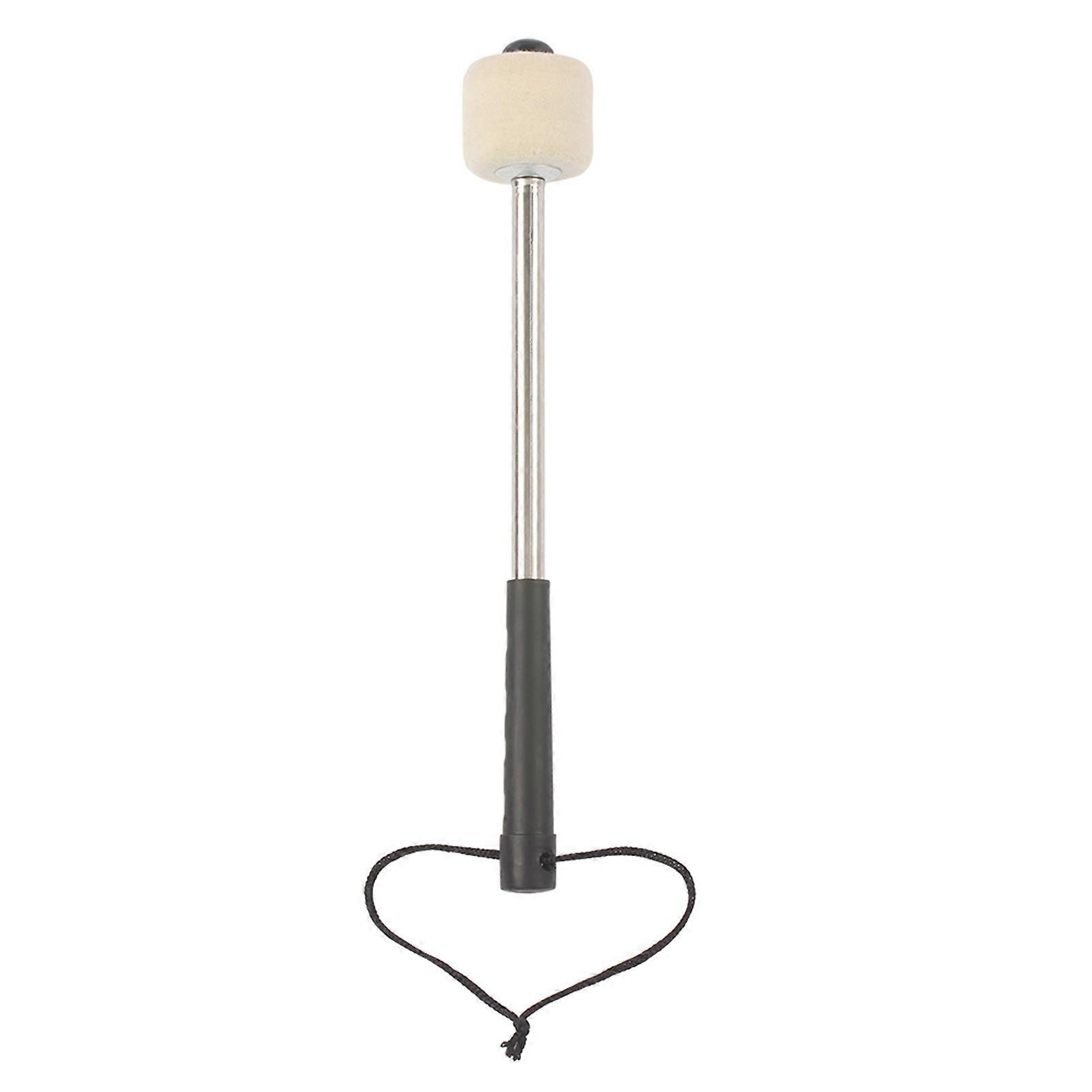 Bass Drum Mallet with Wool Felt Head, Marching Band Percussion Accessory