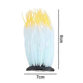 Decorazioni per acquari Underwater Oasis, anemone di mare incandescente d'acqua dolce, silicone atossico, accessorio a ventosa, ornamento realistico