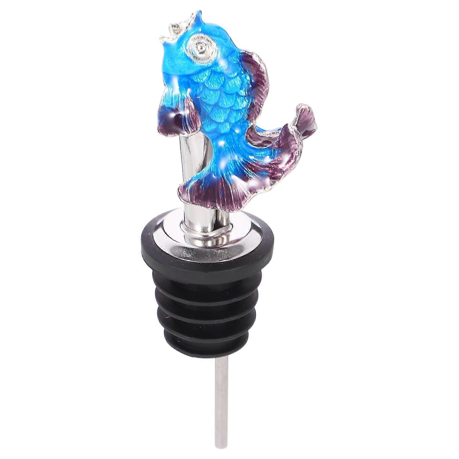 Aerator Pourer Fish Shaped Dispenser For Wine Lovers Adults Party Pub Ktv Ceramic Multi 1Set