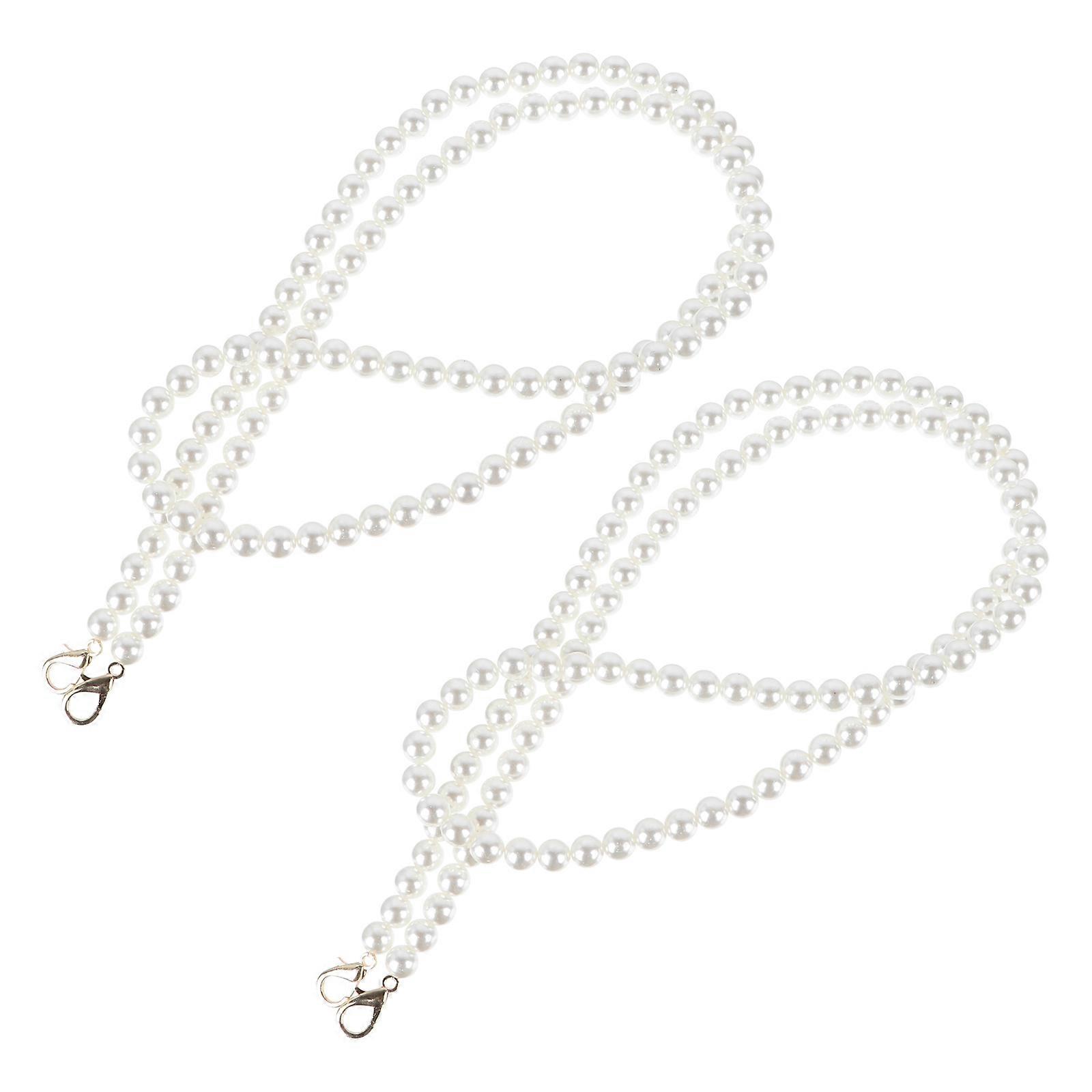 Diy Bag Chain Classic Style Handbag Extender Chain White 110cm Easy Install Removable 2Pack
