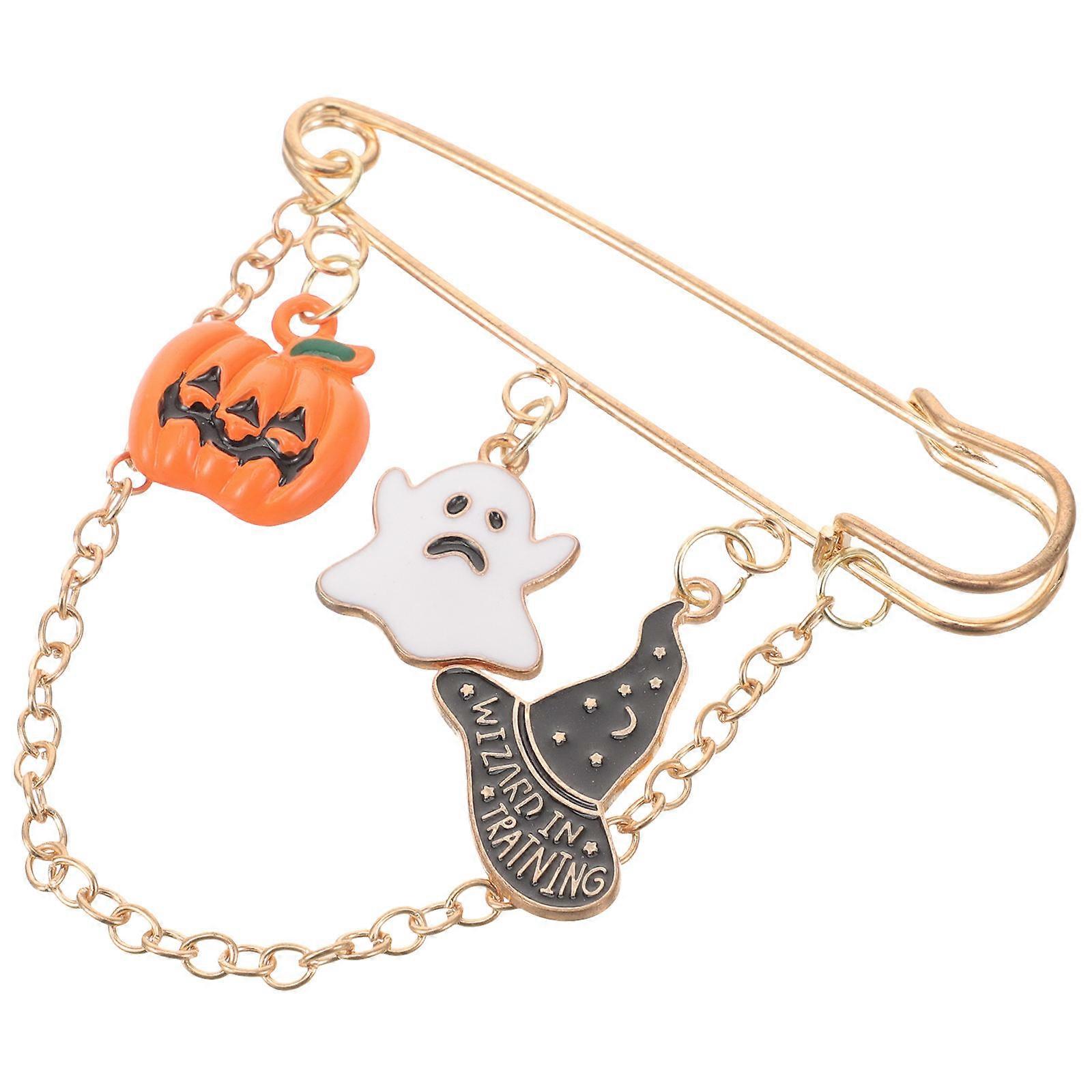 Lapel Pin Halloween Party Accessory Alloy Material Realistic Enthusiasts 1Set
