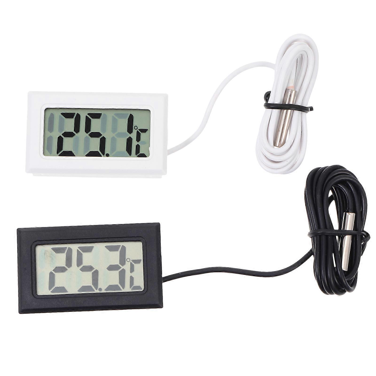 2 Pcs Embedded Thermometer for Home Refrigerator Electronic Temperature Monitoring