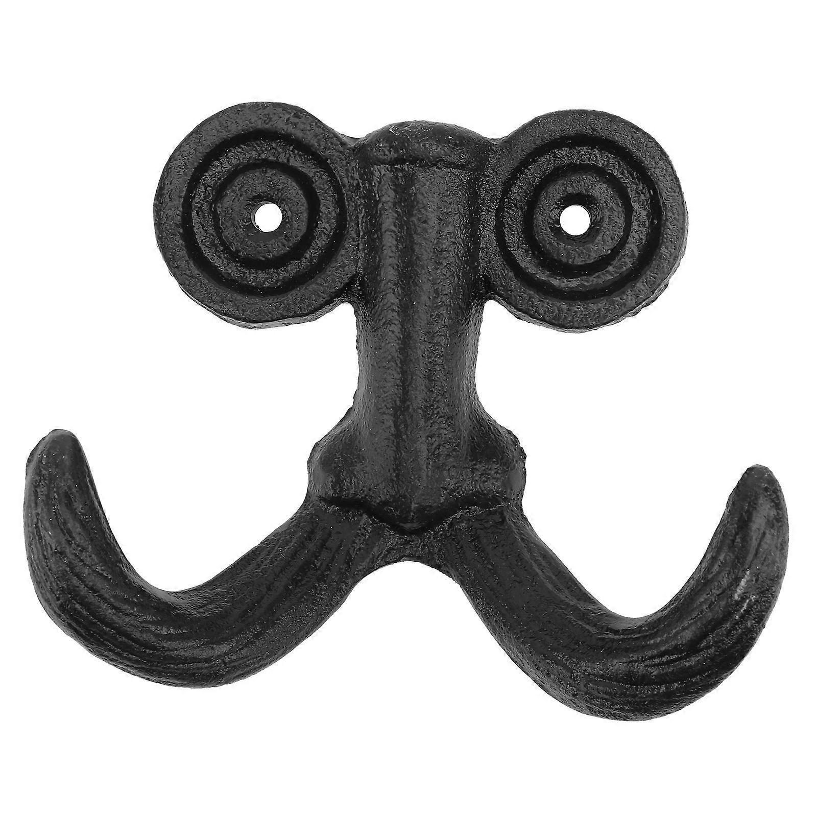 Wall Mounted Hook Iron Looking Coat Hooks Bathroom Use 12x10cm Hat Holder 1Pack