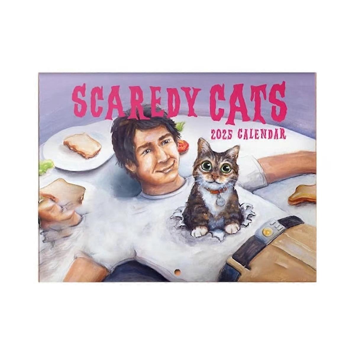 Paper Scaredy Cats Monthly Calendar Horror Movie Easy Suspension 2025 Monthly Calendar January-Decem