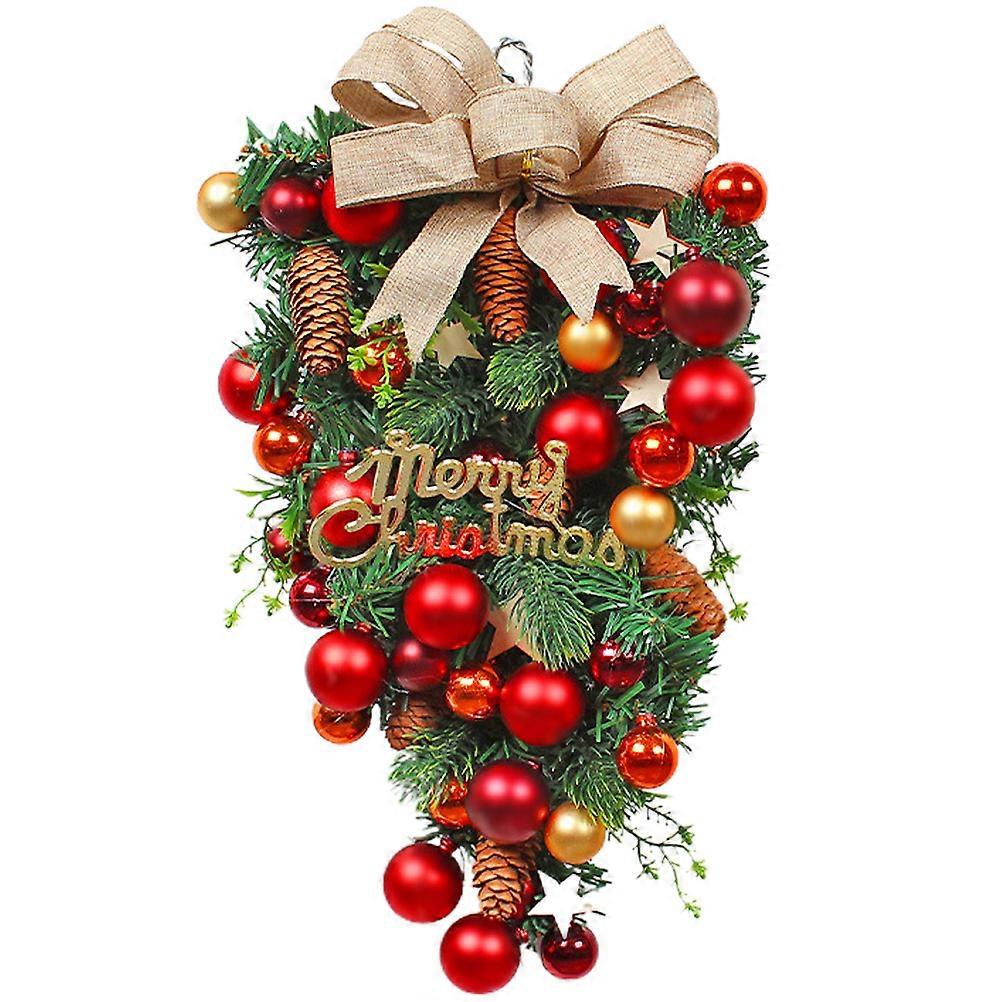 Front Door Hanging Decor Wreath Multi 47x27cm 1Pcs