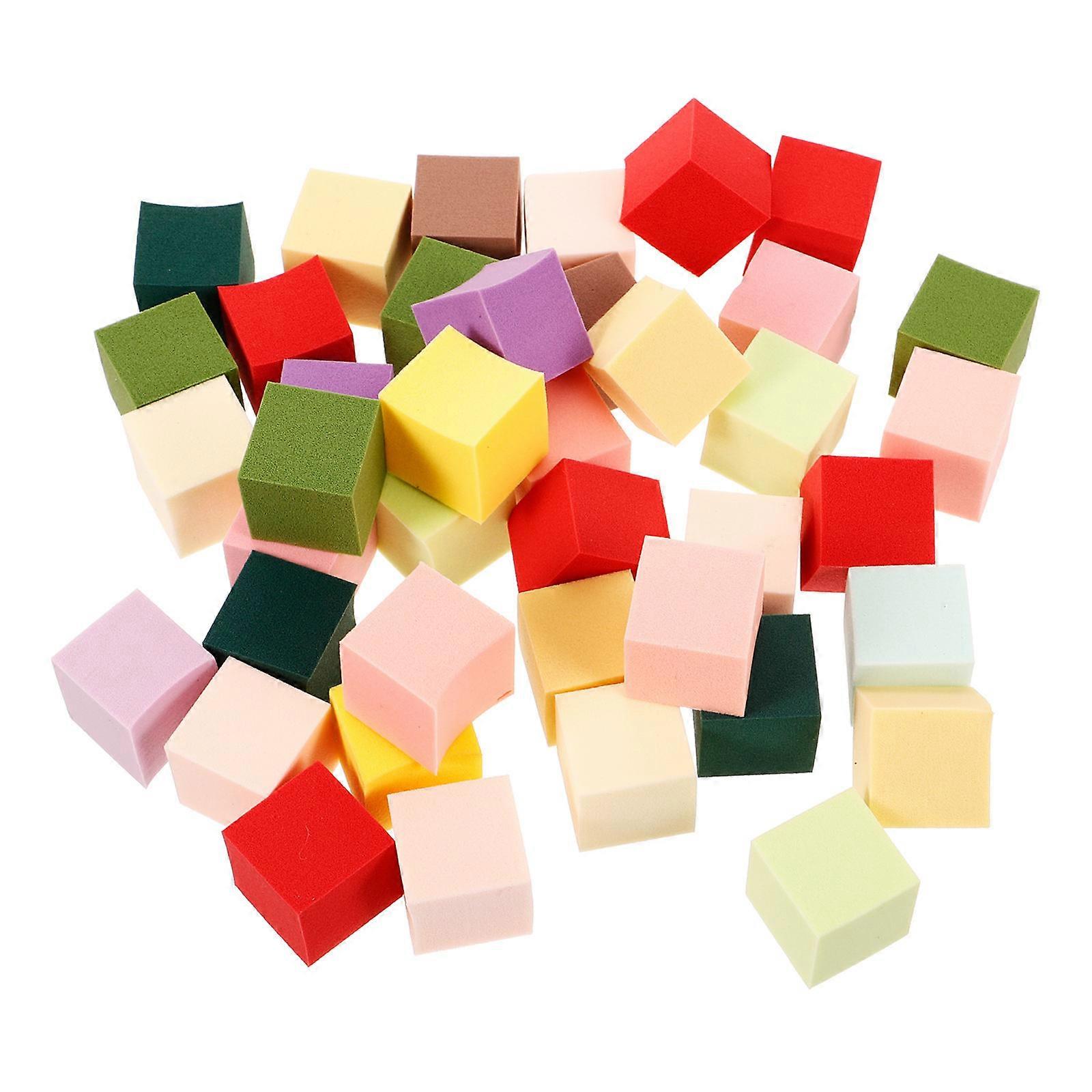 Nail Sponge Tool Soft Nail Art Sponges Assorted Color Mini Size For Blush Blending Women Beauty Enthusiasts 50Pcs