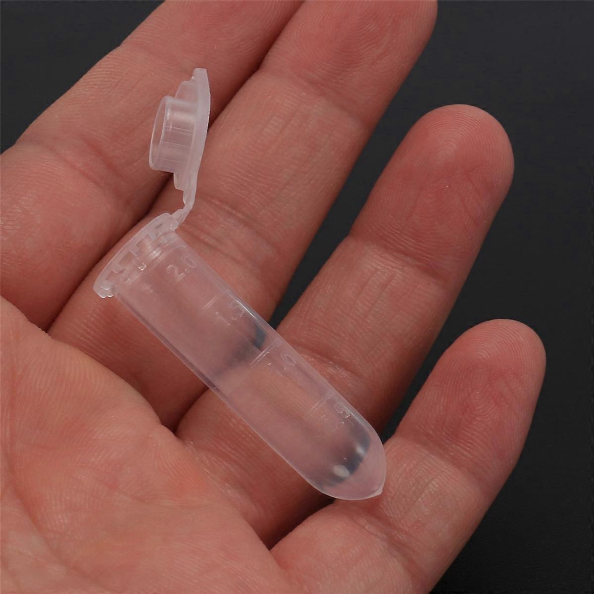 2000Pcs 2Ml Micro-Centrifuge Tube Test Tube Vial Clear Plastic Vials Container Snap Cap for Laborato
