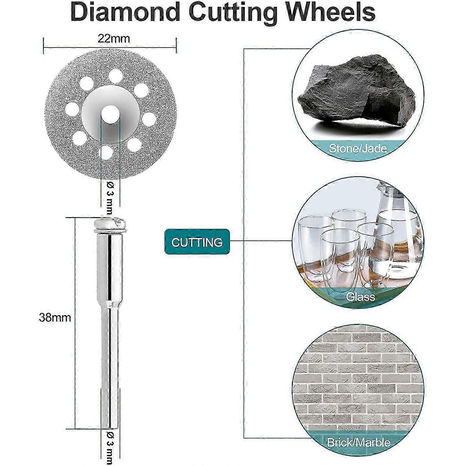 147Pcs Rotary Tool Kit with Keyless Chuck,HSS Rotary File, Diamond Burr Bits,Cut-Off Wheels,HSS Cut