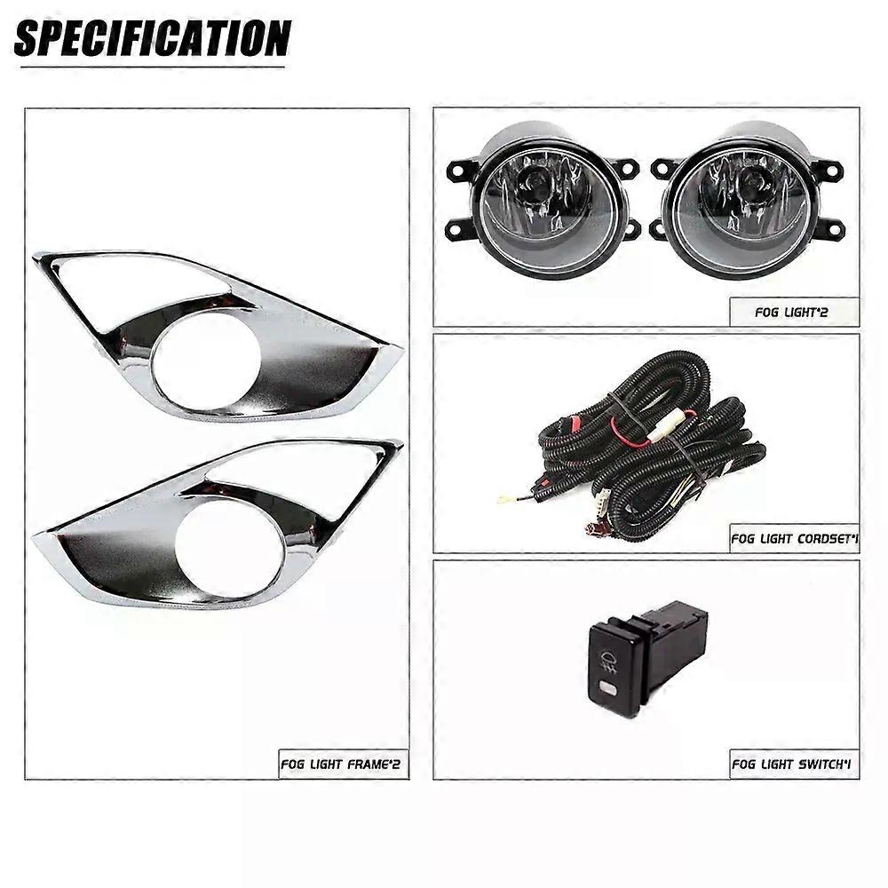 unique Front Bumper Fog Lamp Upgrade Kit FOR TOYOTA AVALON 2013 2014 2015 Version Additional Foglight Set Switch + Wiring