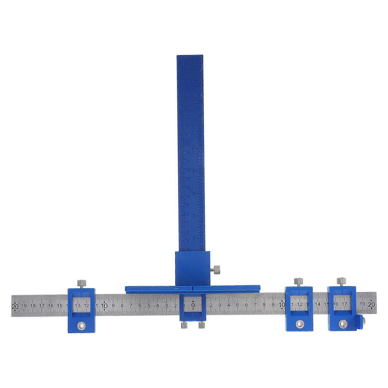 Punch Locator Punch Hole Positioning Ruler Precise Hole Positioning For Cabinet Making Projects With Rectangular Shape And ABS Material 1Pack