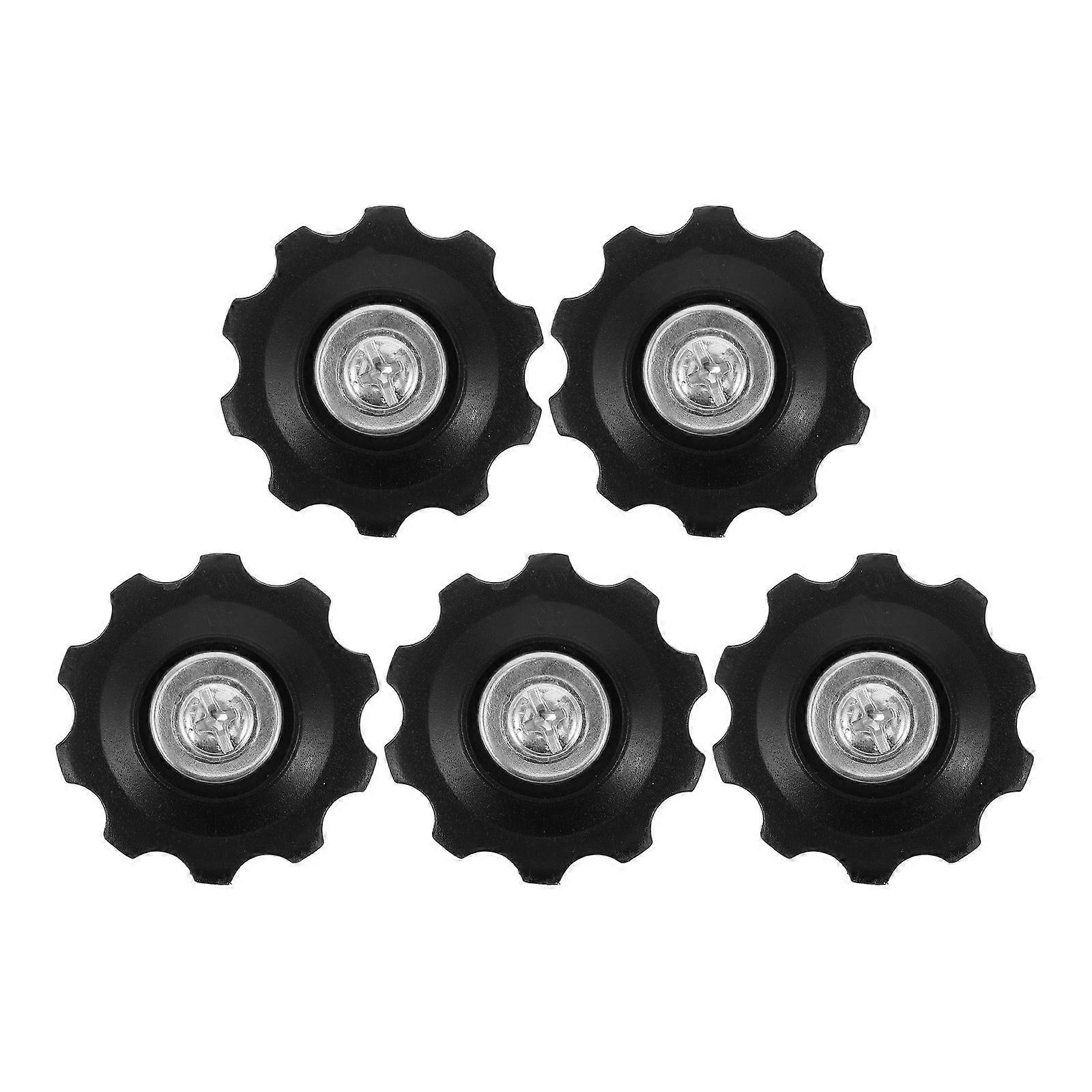 Rear Derailleur Pulley Wheels Bike Upper Guide Pulley Optimized Chain Operation For Off-road Terrain Black 5Pcs