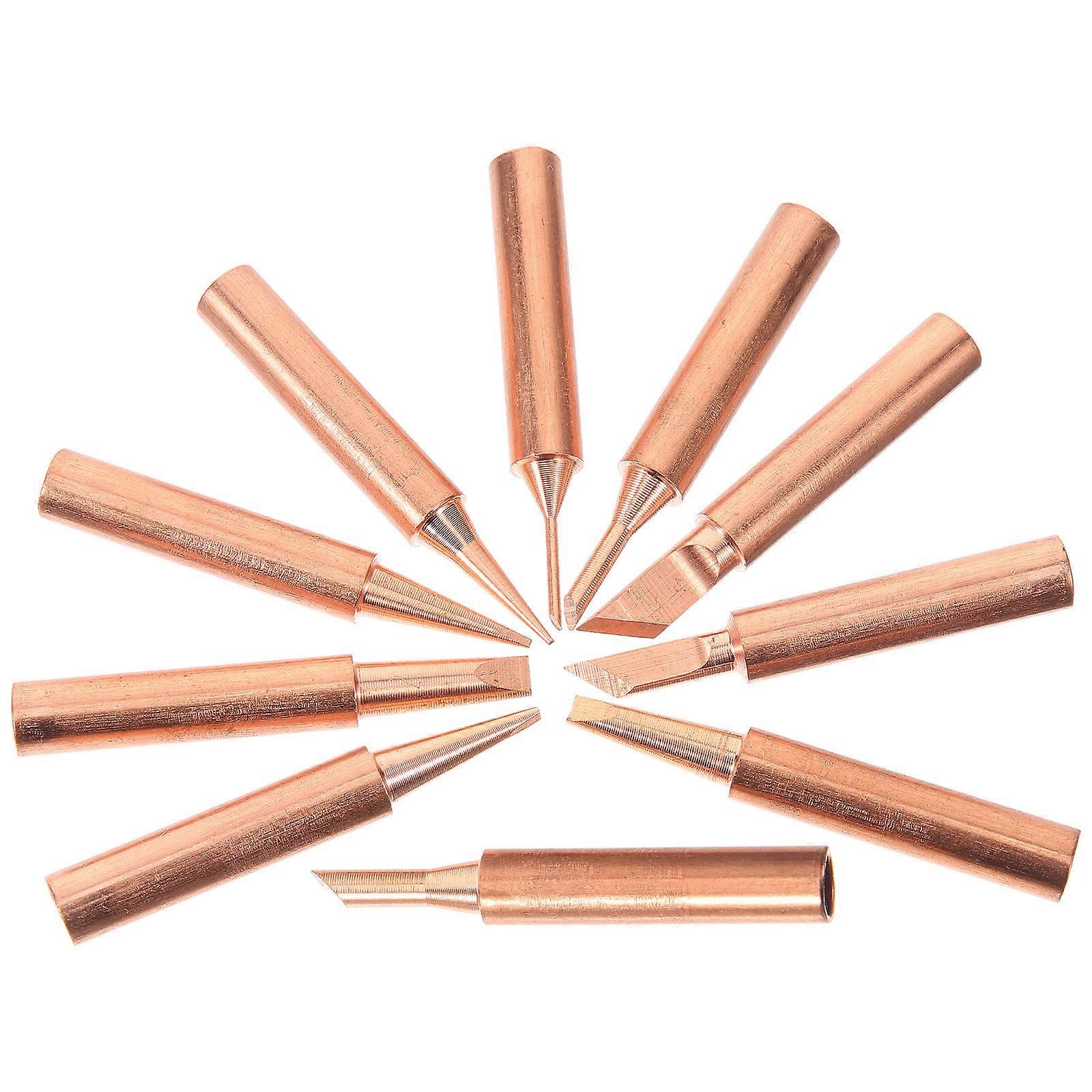 Soldering Iron Tip Kit Copper Welding Replacement Assorted Tips For Soldering Tools Professionals Diy Projects 10Pcs