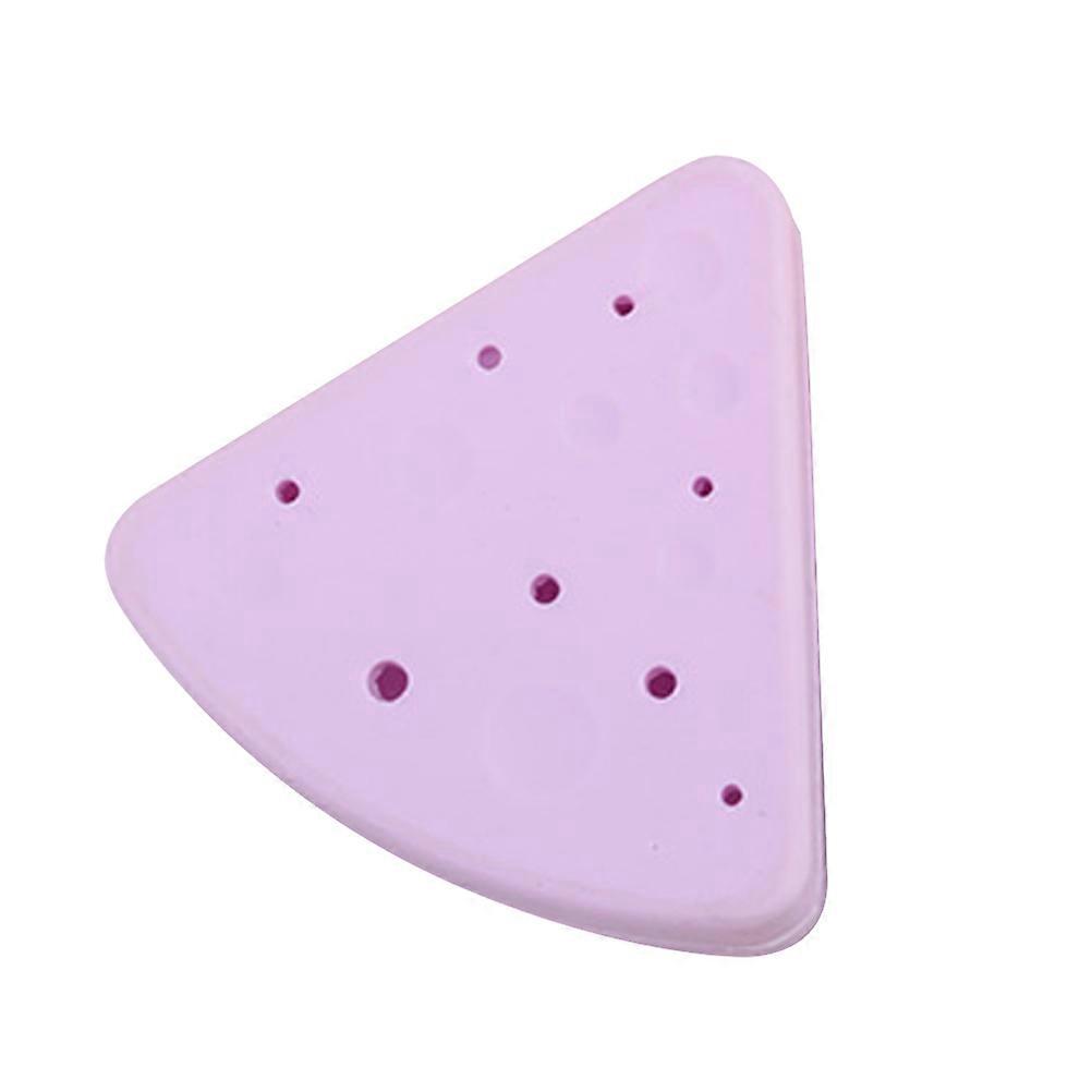 Makeup Sponge Holder Case Triangular Powder Puff Storage Box For Travel Use Light Purple 1Pack