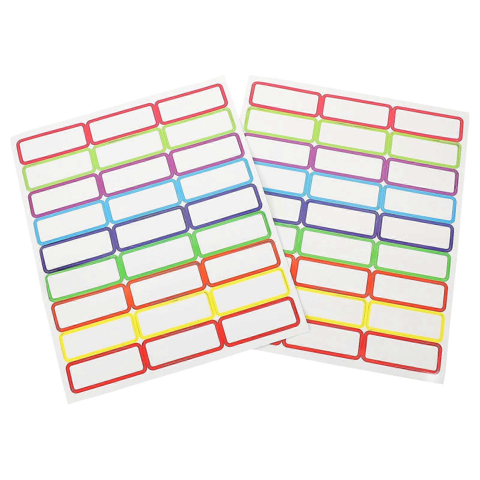 Magnetic Dry Erase Label Removable Dry Erase Labels Reusable Living Room 8X3X0.2CM Assorted Color Erasable 54Set