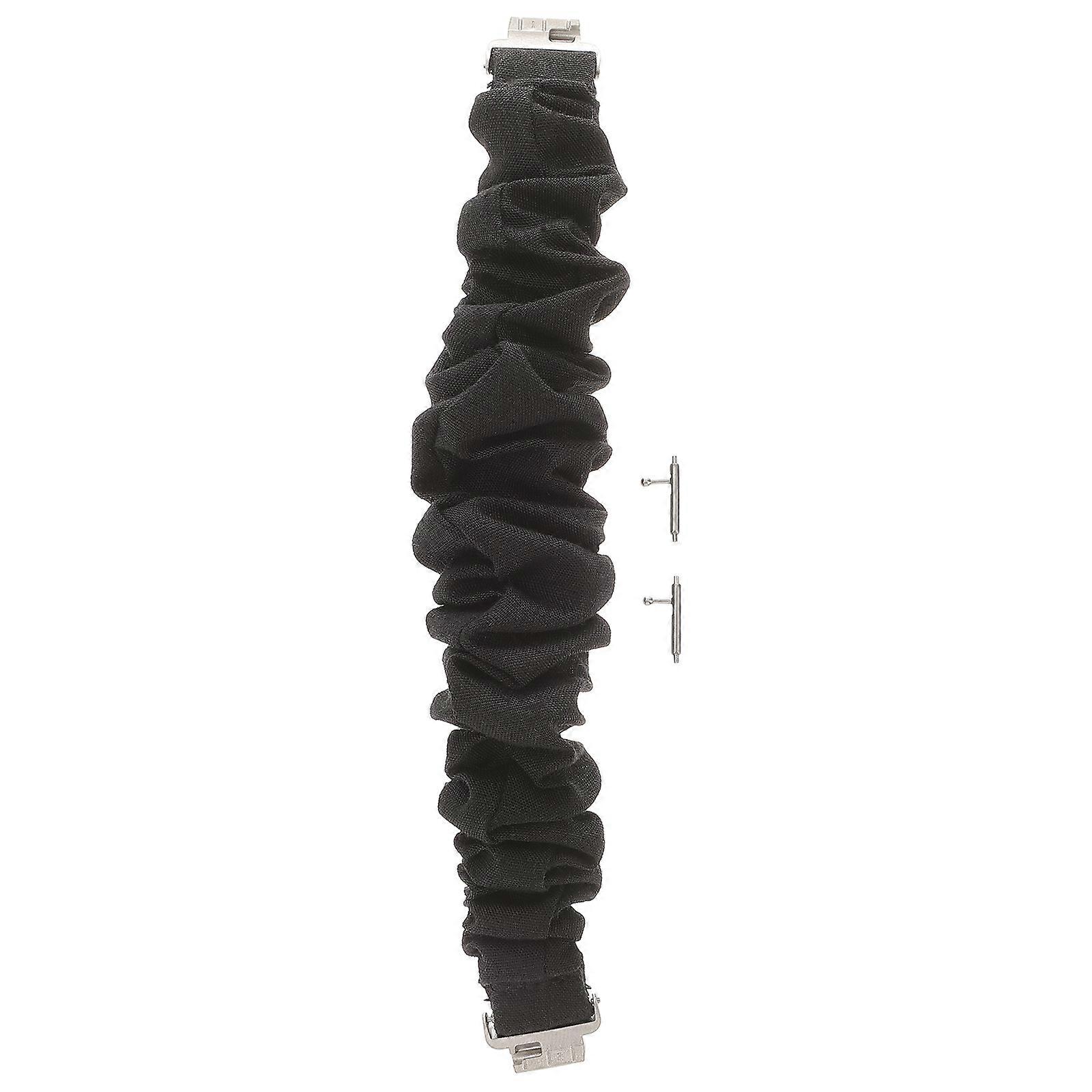 Scrunchy Watch Strap Luxe Band Daily Use Black 14x3cm Easy to Wear and Remove 1Pcs