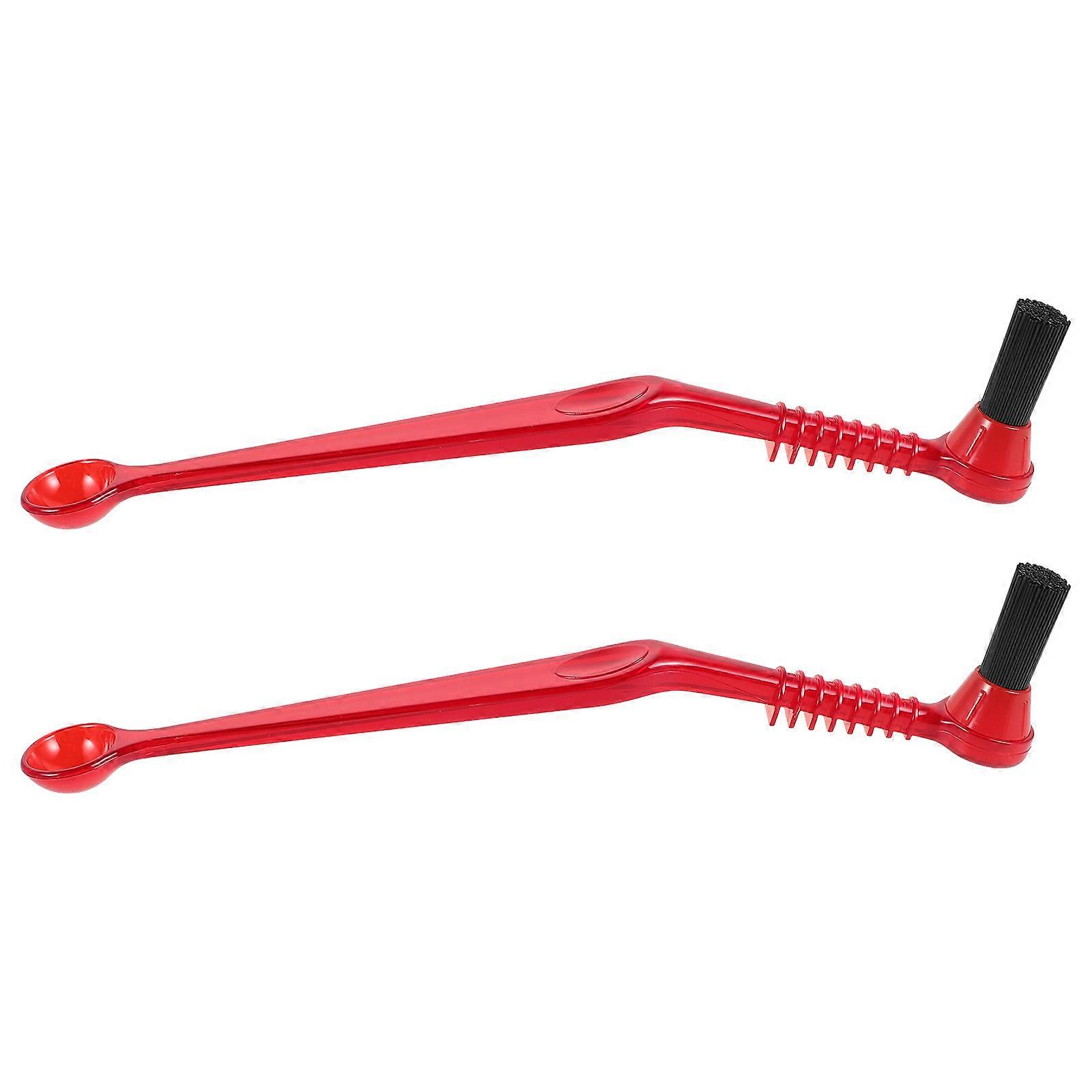 Cleaning Brush For Espresso Machine Protect Espresso Machine Square Handle Nylon 2Pcs
