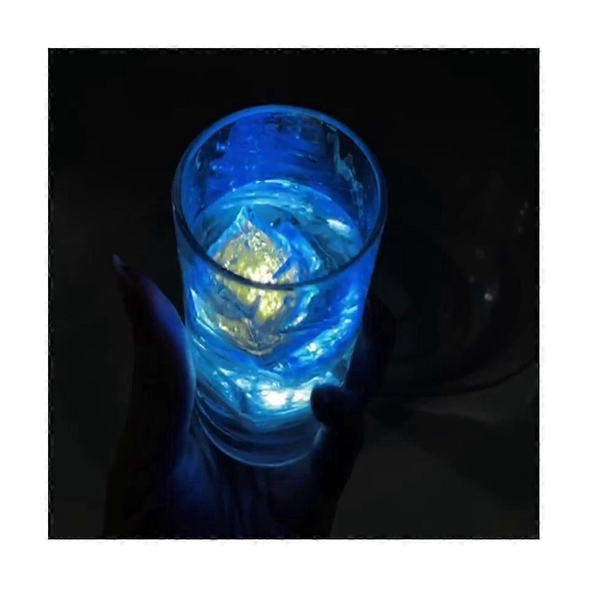 2025 Latest Model Waterproof LED Ice Cube, 12Pcs Multi Color Flashing Glow in the Dark LED