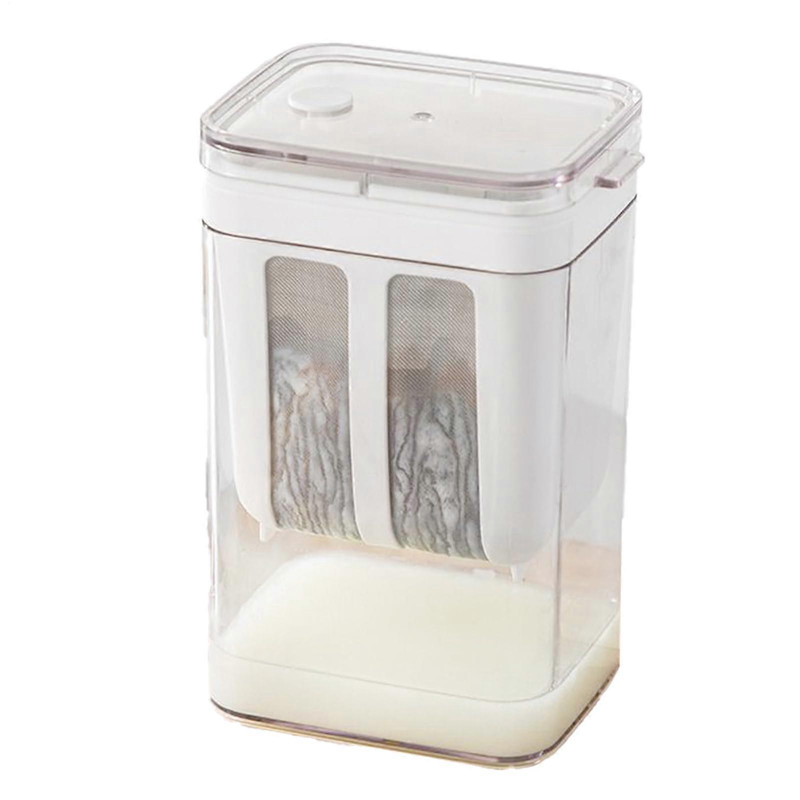 Yogurt sieve with lid 1.8 liter yogurt milk filter, reusable filter cup with fine mesh bag for kefir, berries, coffee and soy milk