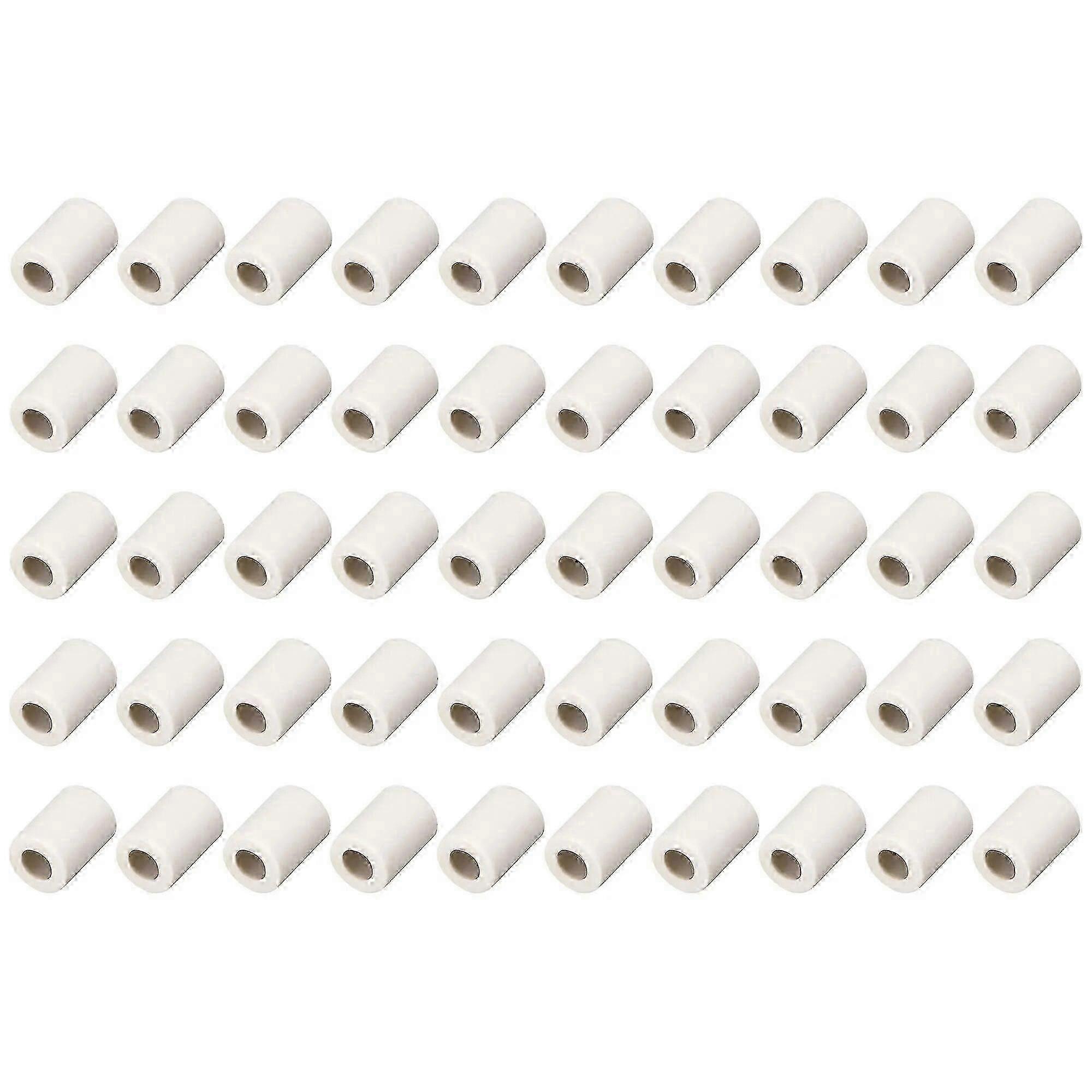 20/50Pcs 4mm Dia Single Bore Ceramic Tube High Temperature Resistant Insulating Pipe Electronic Wire Bundle