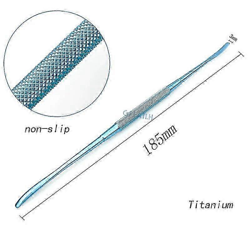 1 pièce 185mm poignée ronde sans ascenseur menstruel Instrument chirurgical autoclavable en titane/acier inoxydable adapté à un usage ophtalmique