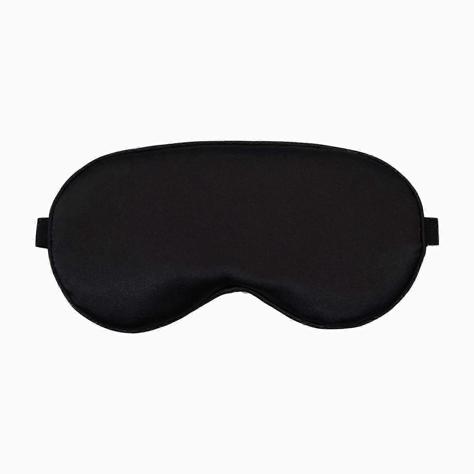 Ultra-Soft Black Sleep Mask with Adjustable Elastic Strap for Light Blocking