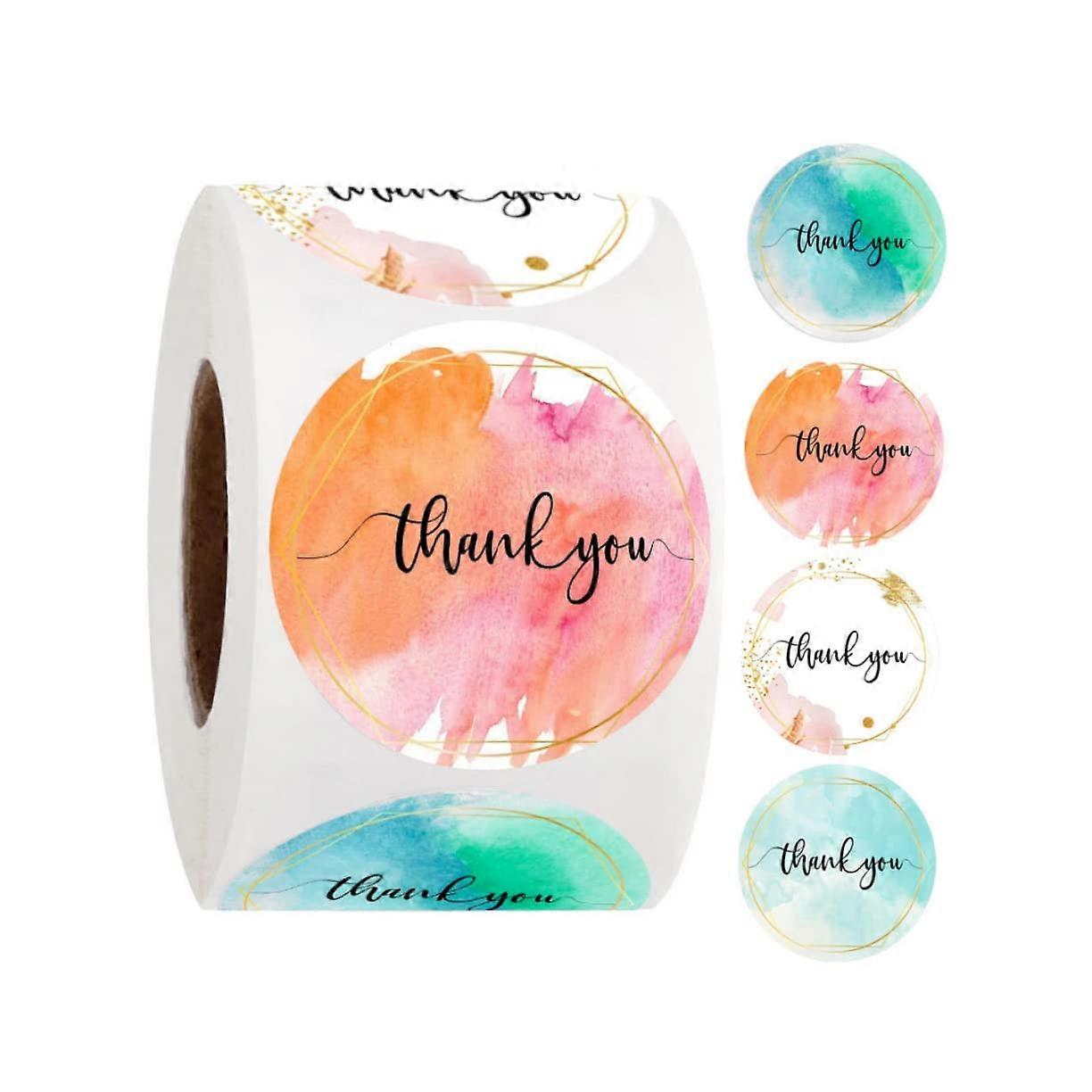 500pcs Round Sealing Stickers Thank You Pattern for Party Favor Packaging