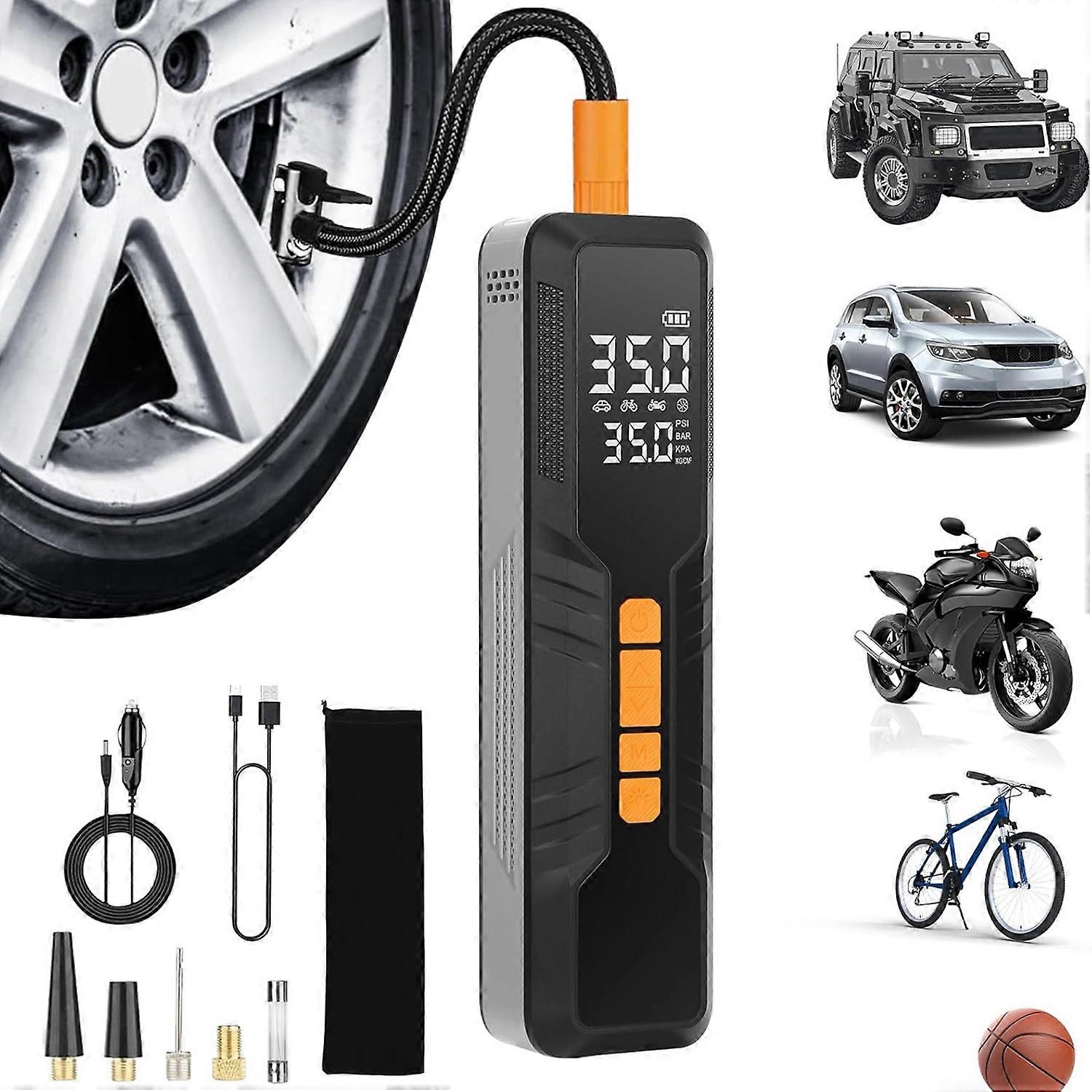 P123 Multifunctional Wireless Smart Inflator with LED Light Digital Display Portable Car Air Pump
