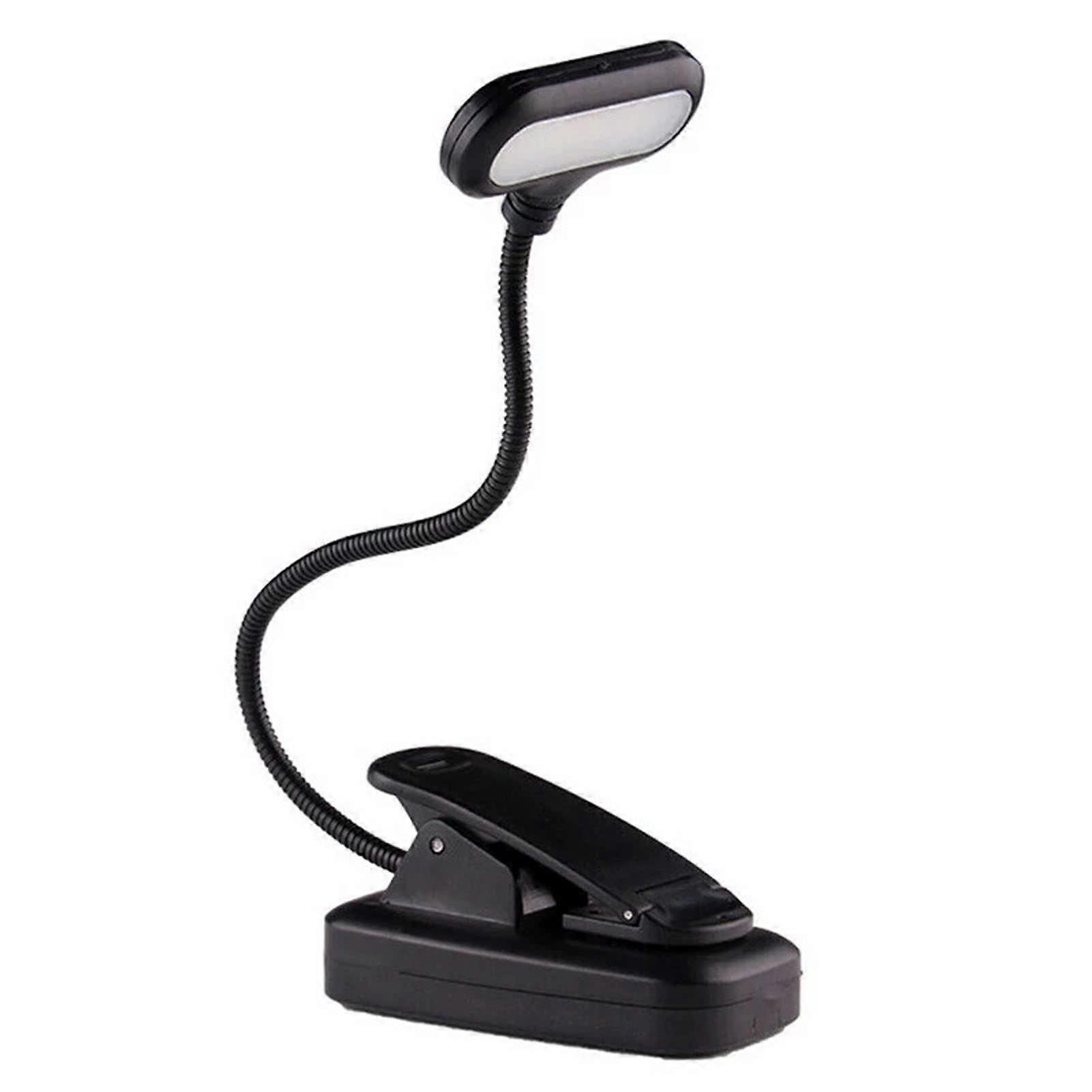 Reading Lamp with LED Clip, Flexible Neck, 3 Brightness Levels, Portable Night Light for Reading at Home or Travel