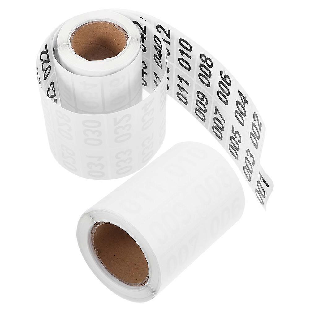 2 Rolls Consecutively Numbered Adhesive Labels for Inventory & Warehouse Management – Efficient Product Identification & Tracking Solution