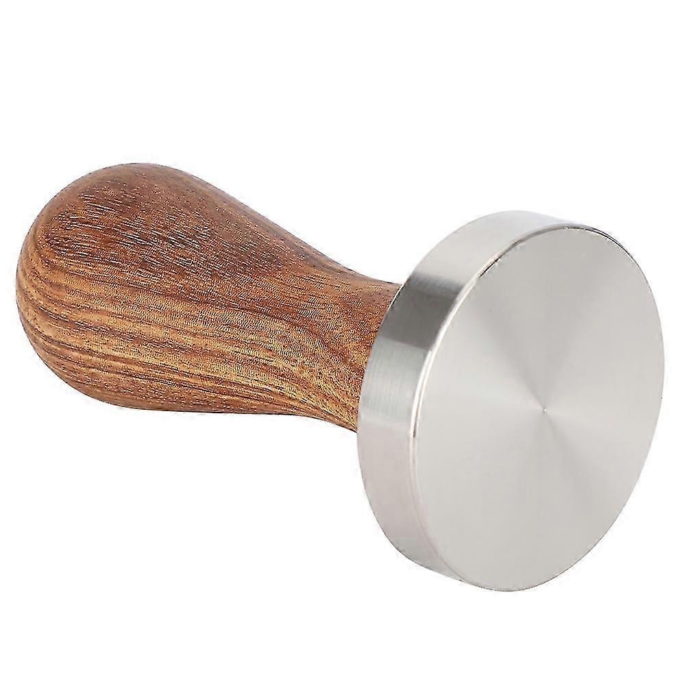 Edelstahl-Kaffeestampfer mit Holzgriff