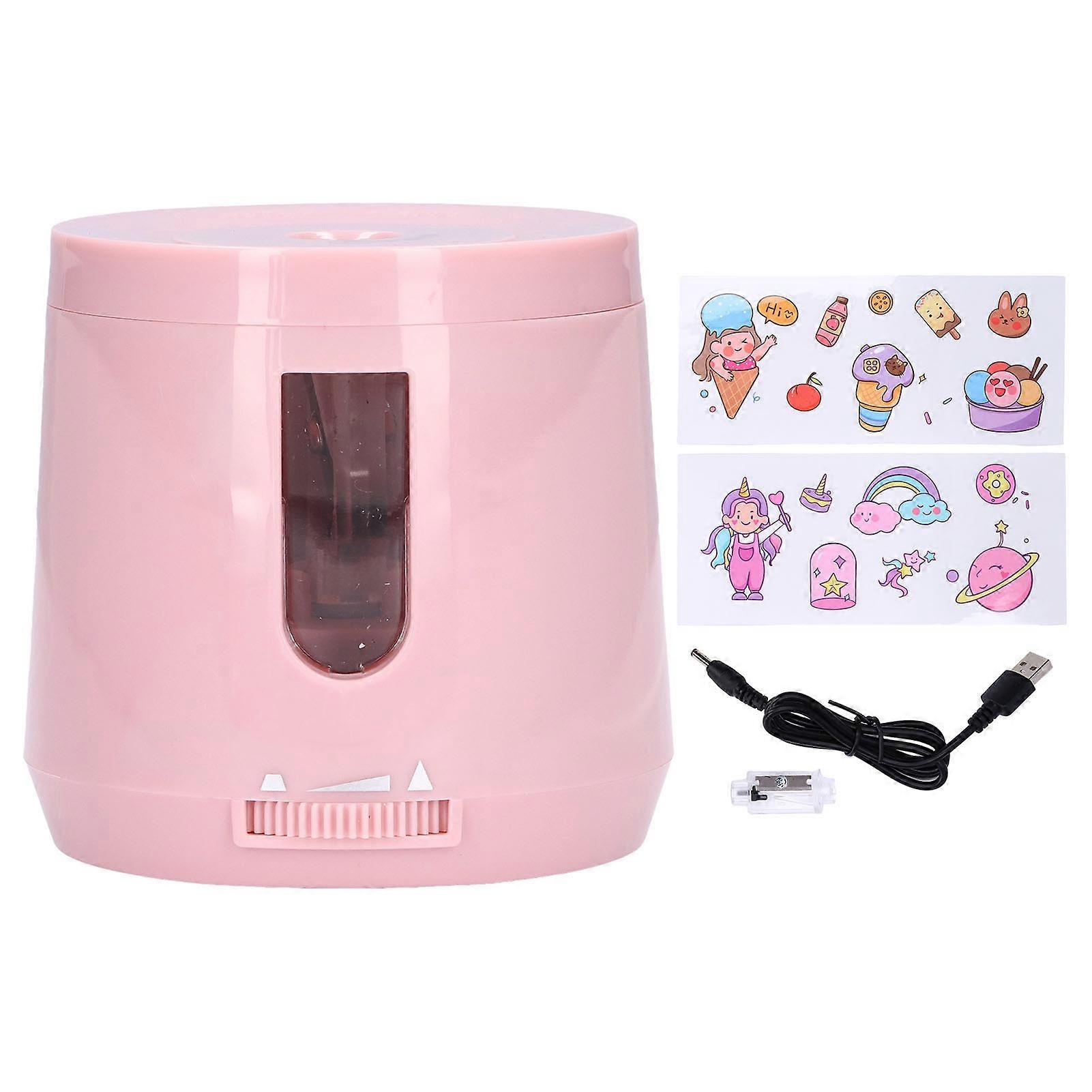 Electric Pencil Sharpener Battery USB Powered Adjustable Thickness Small Auto Sharpener for Children