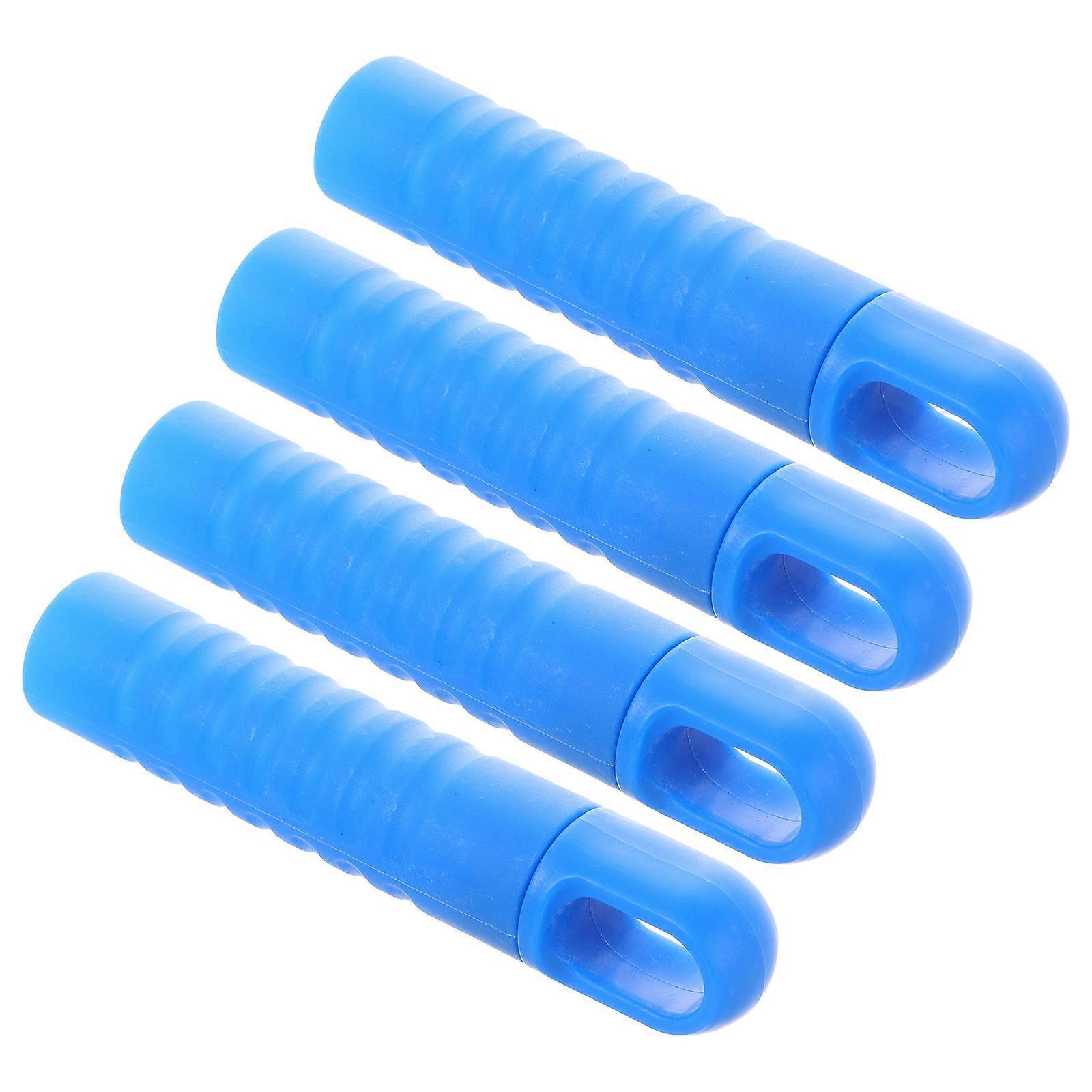 4pcs Ergonomic Mop Handle Replacement Caps with Hanging Hole – End Caps for Brooms, Mops, Floor Brushes – Comfortable Grip, Universal Compatibility
