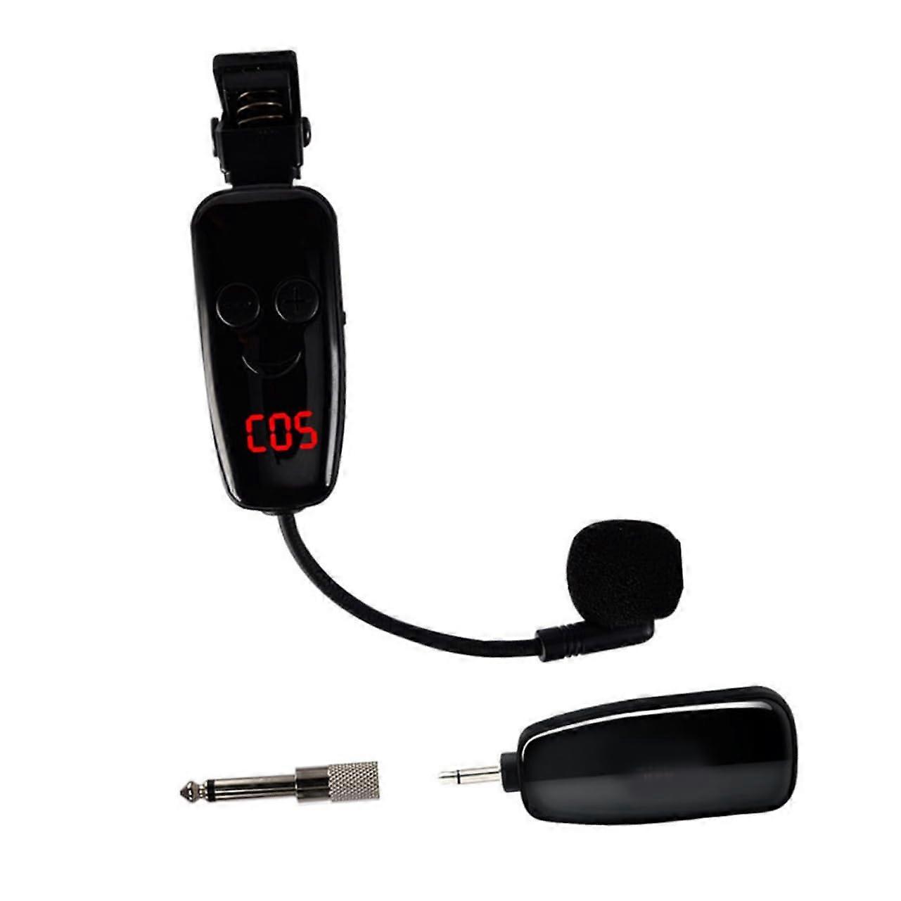 1 Set Wireless Microphone for Saxophone Trumpet Clarinet Rechargeable Clip Instrument Microphone UHF Radio Transmission Stable